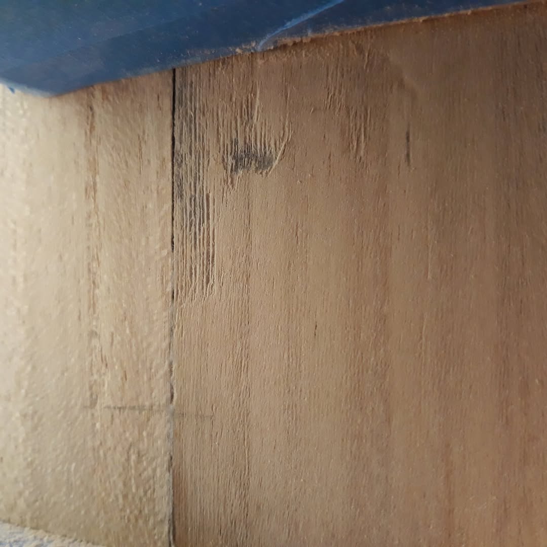 before picture of scluptural staircase touch up image