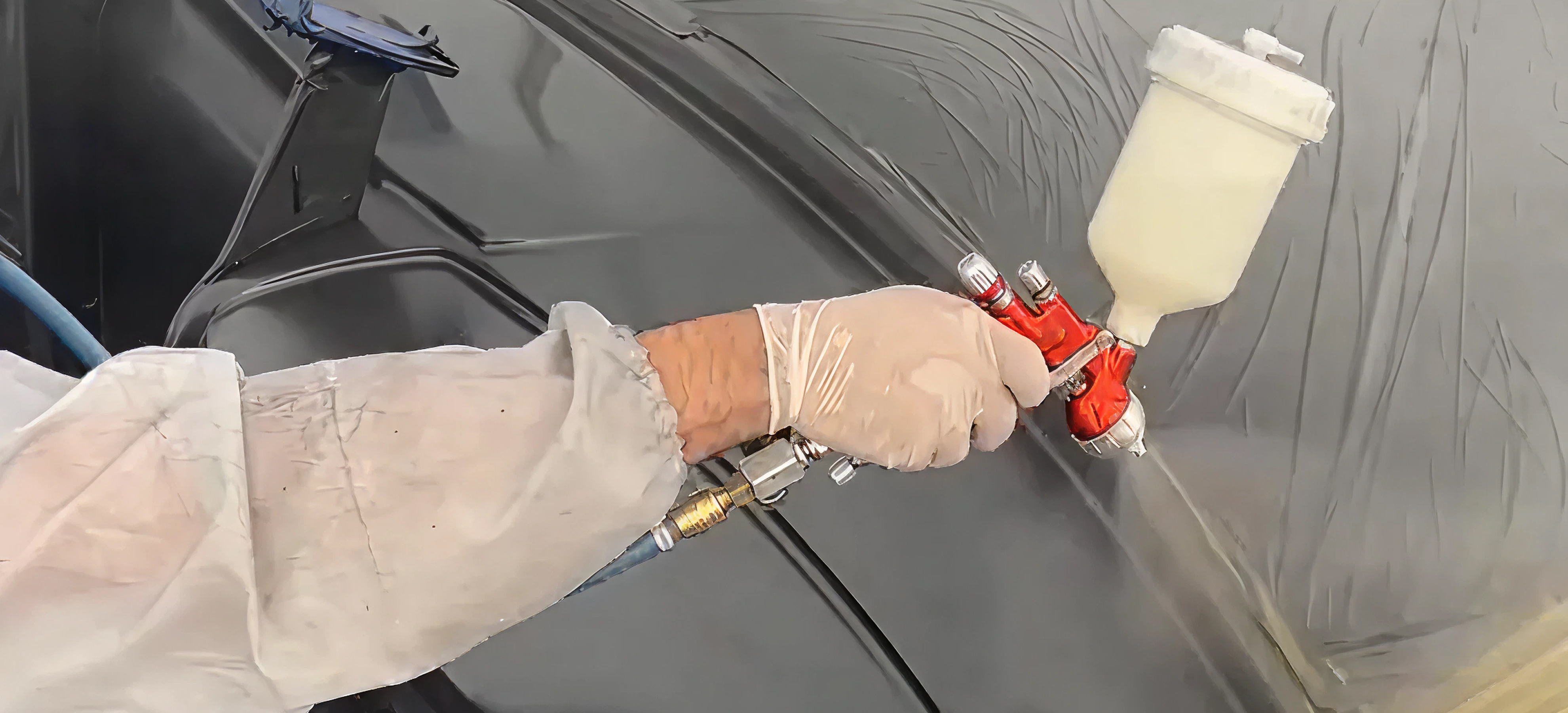 hand painting over a black surface image