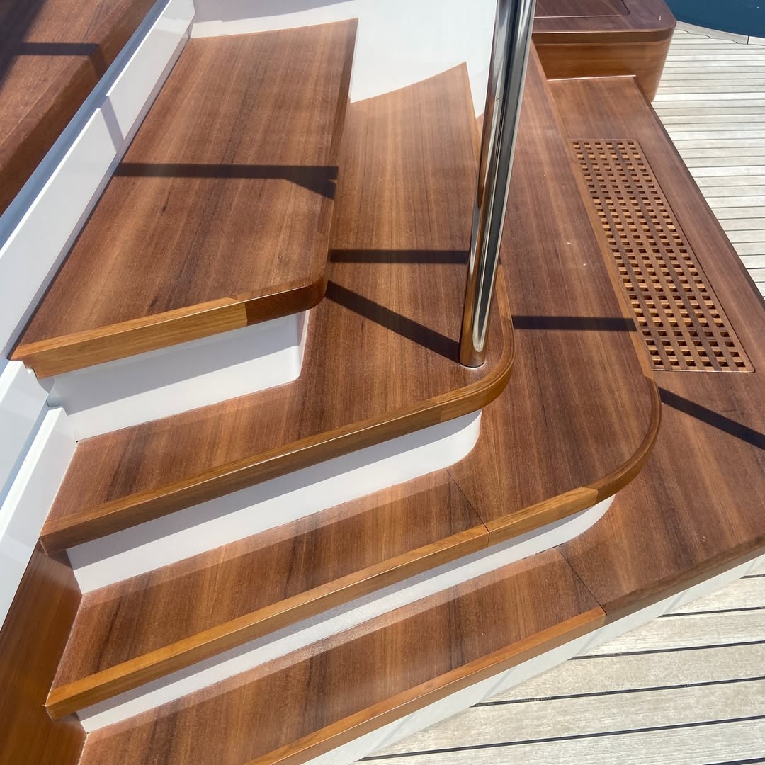 superyacht wood pool deck image