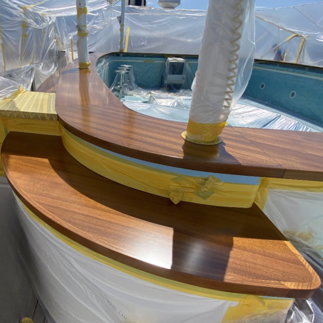 superyacht wood pool deck image